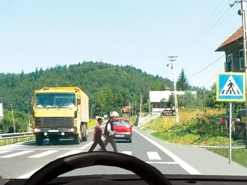 Care dintre autovehicule trebuie să acorde prioritate pietonilor?